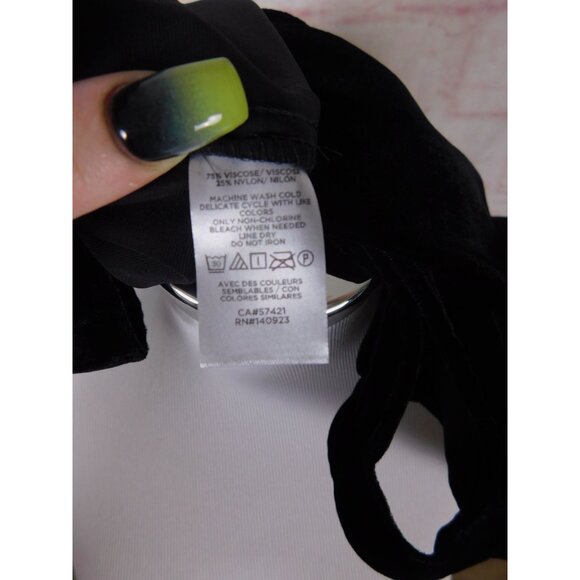 LOFT Black Velvet Halter Top M Sleeveless High Neck Blouse NWT Holiday - Picture 13 of 13